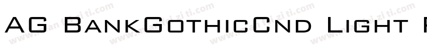 AG BankGothicCnd Light Regular字体转换